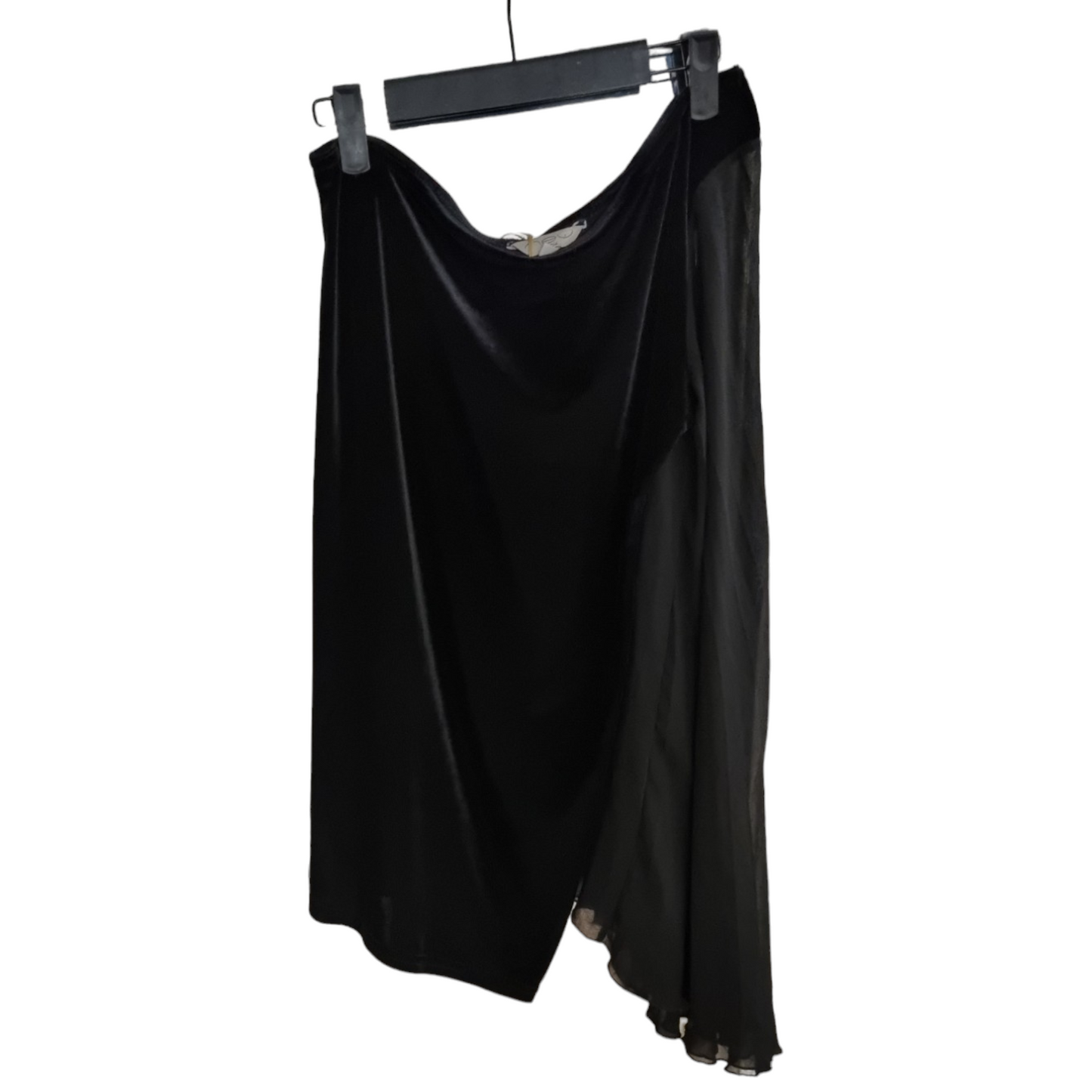 New Look Black Velor One Sheer Sleeved Top