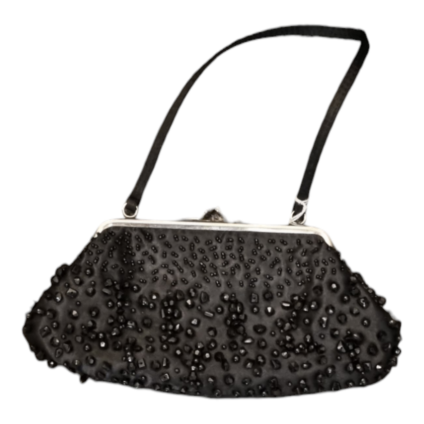 Small Black Beaded Bag