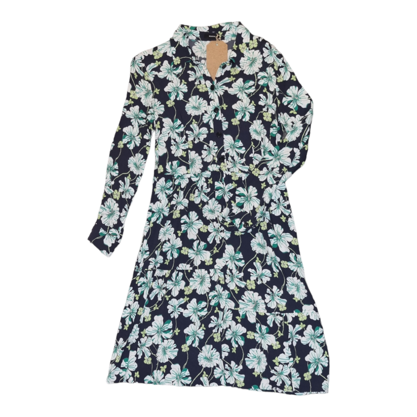 Riani long sleeved floral shirt dress