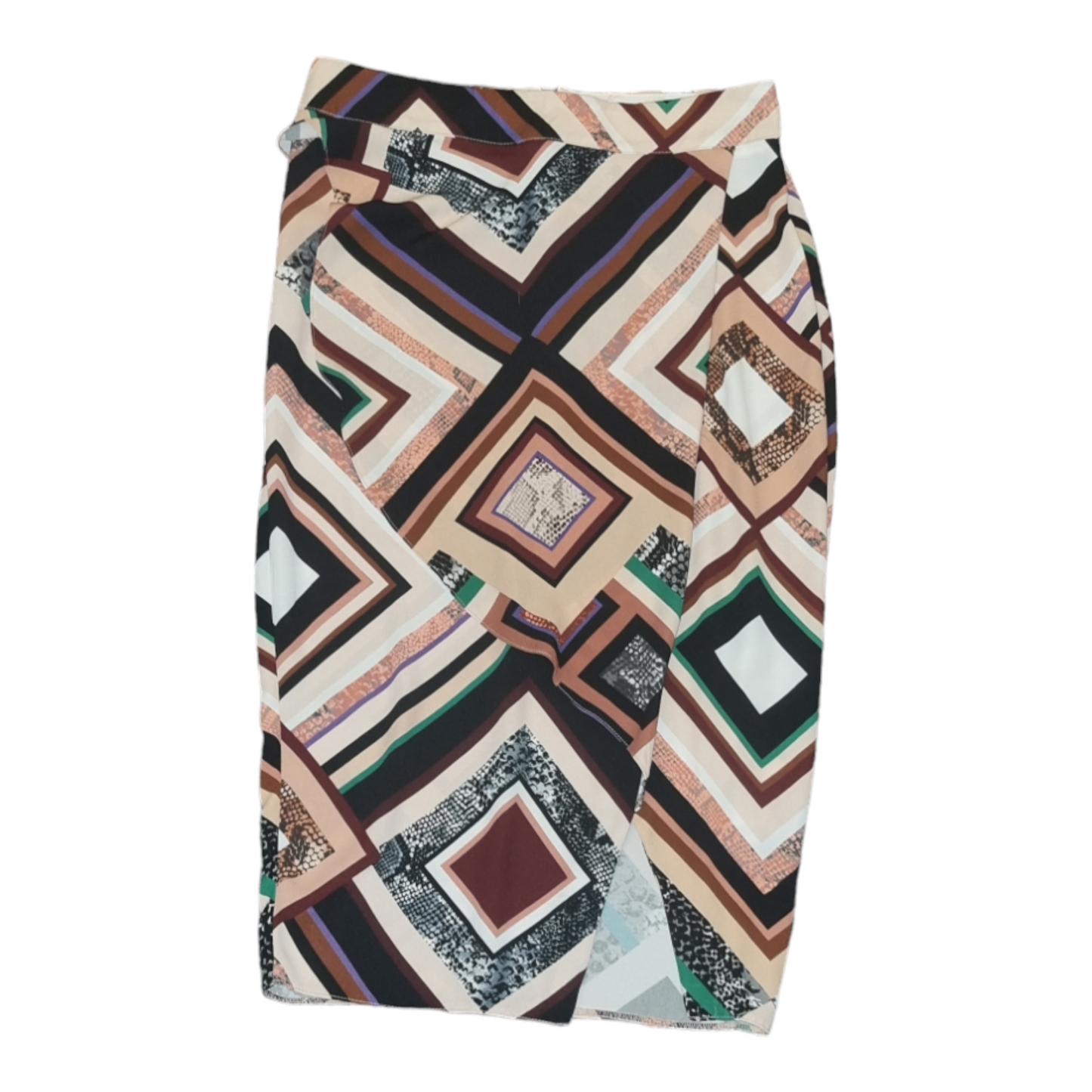 River Island graphic print midi skirt