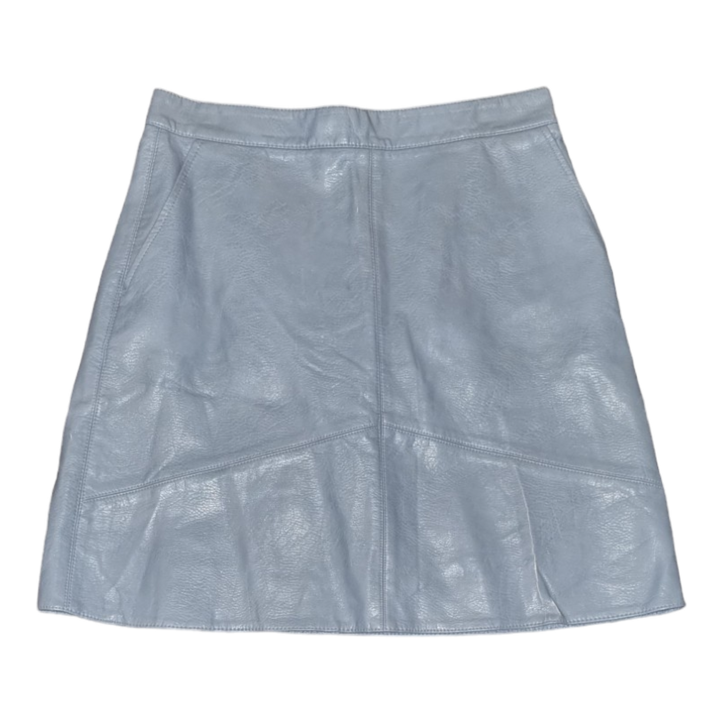 Zara blue faux leather mini skirt