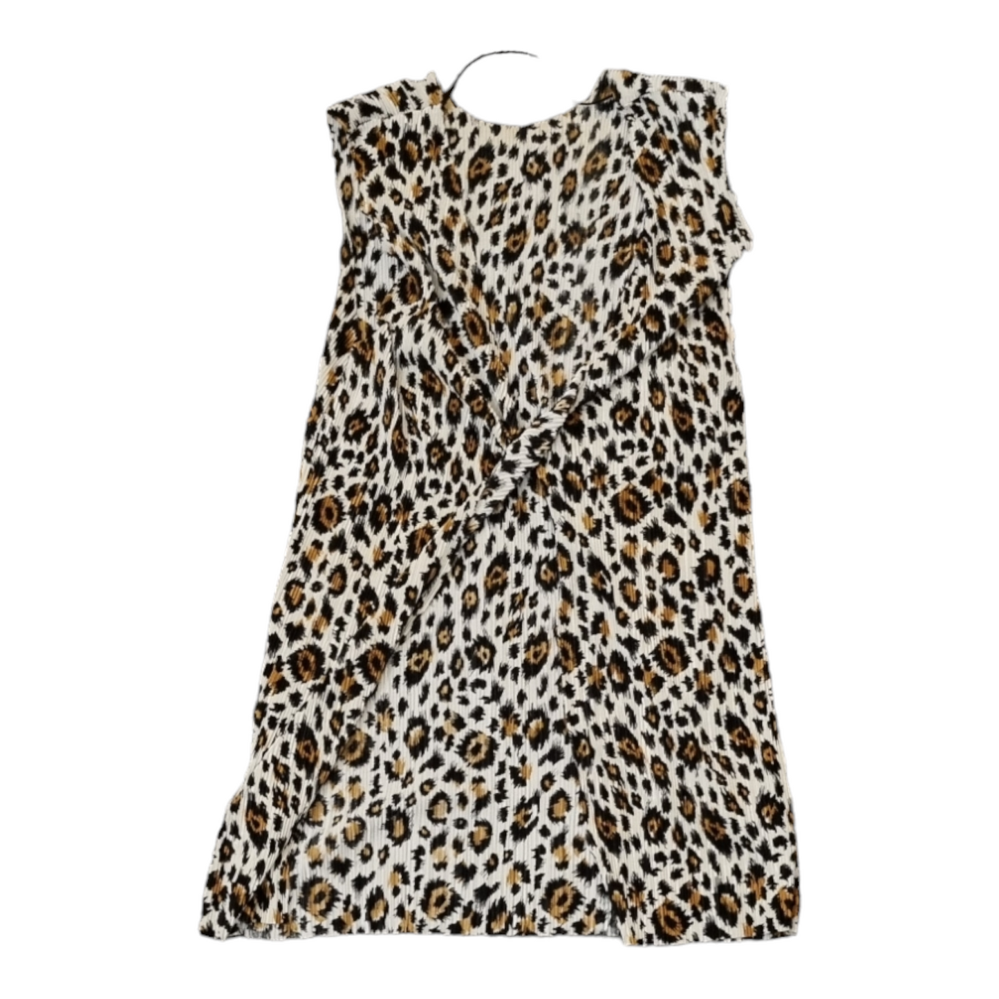 Topshop open back knotted leopard print top