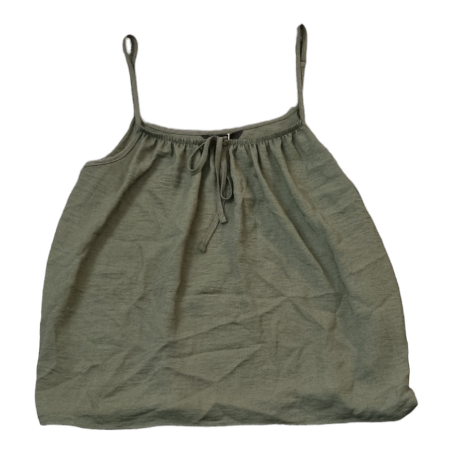 Khaki green tie strappy top