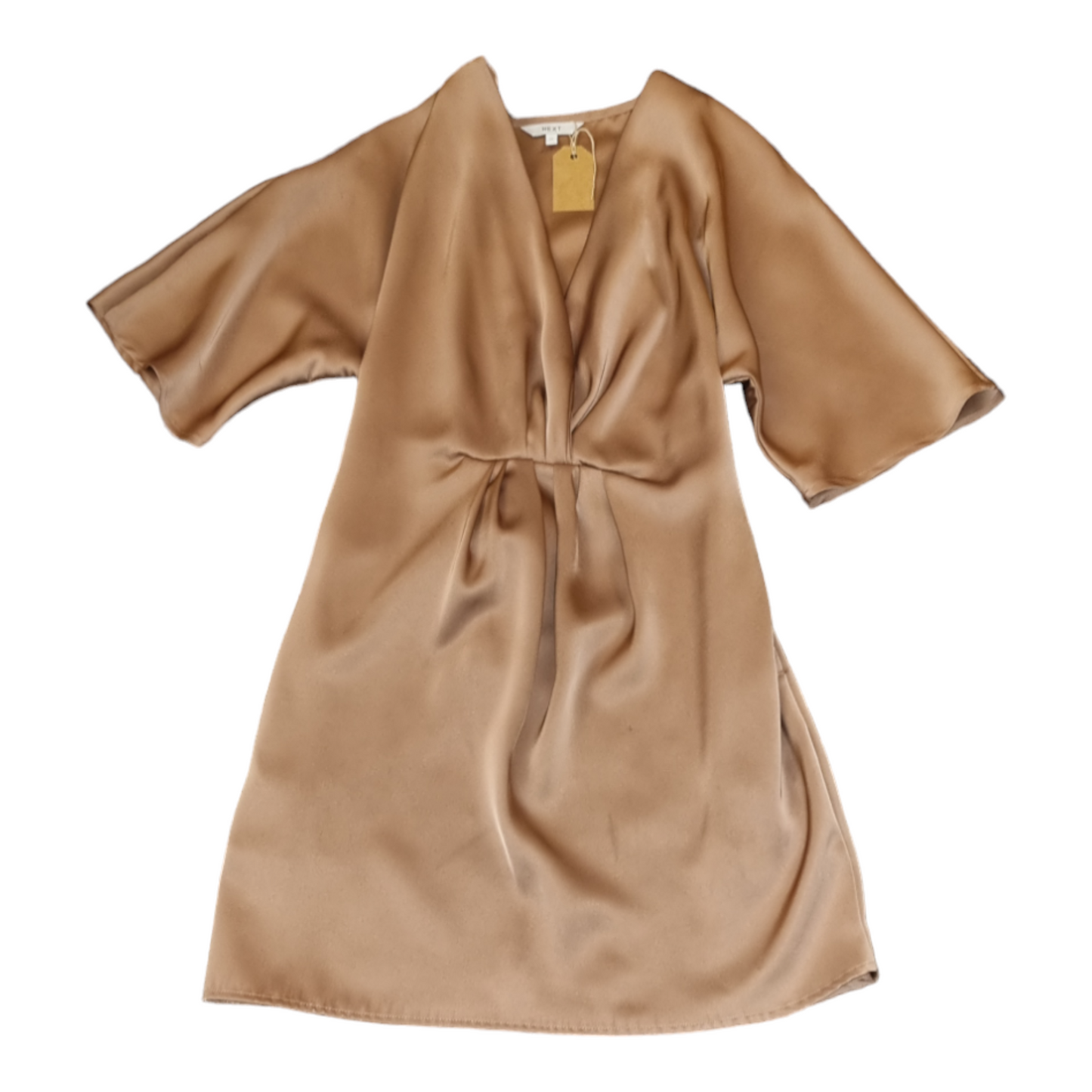 Next batwing sleeve tie bronze dress