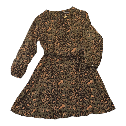 Dorothy Leopard Print Dress with Belt and Zip Fastening