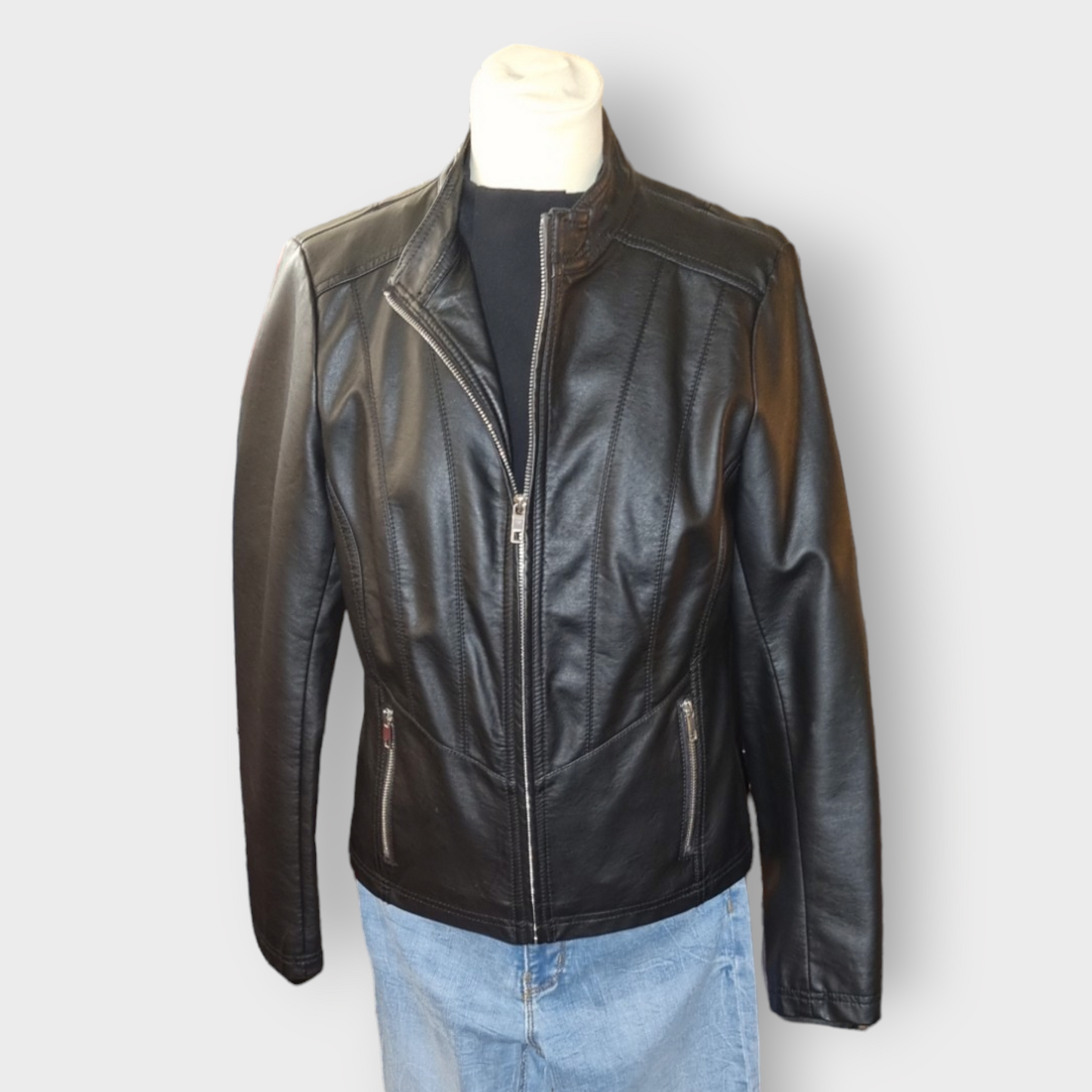 Pleather biker jacket