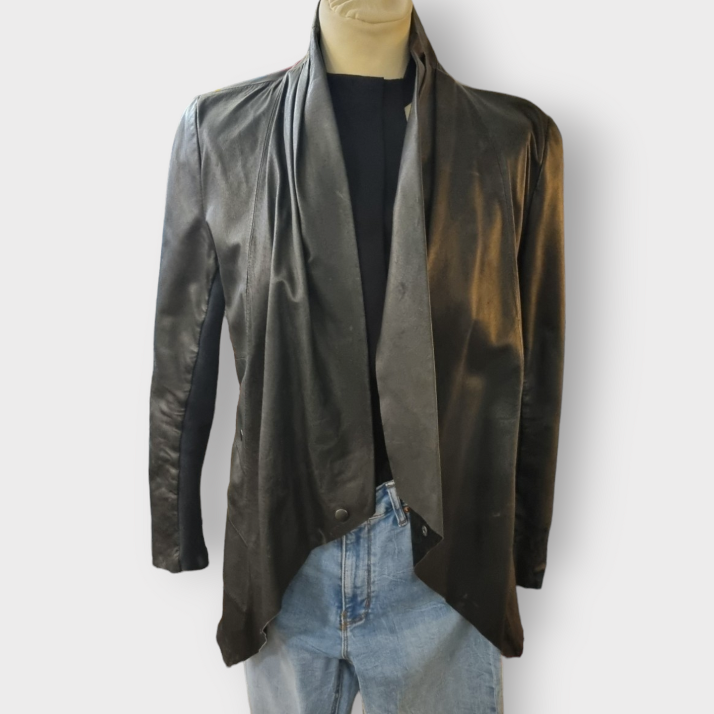 Warehouse waterfall leather jacket