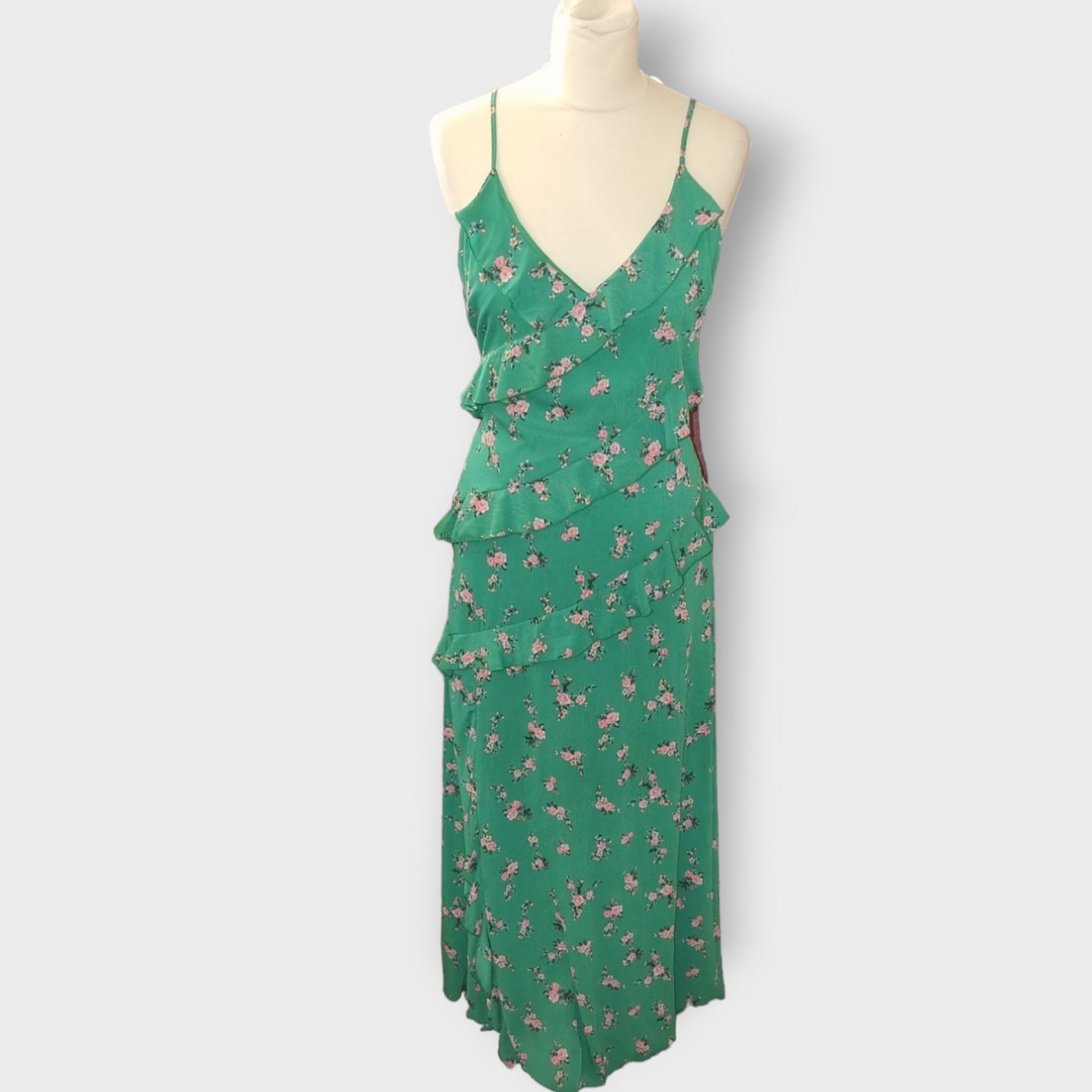 New Look brand new floral frill strappy maxi dress