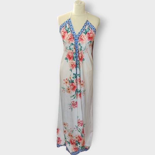 Halter neck maxi dress/cover up