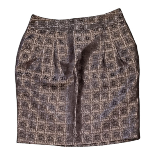 Laura Ashley jaquard metallic mini skirt