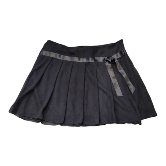 Oasis black ra-ra style mini skirt with bow detail