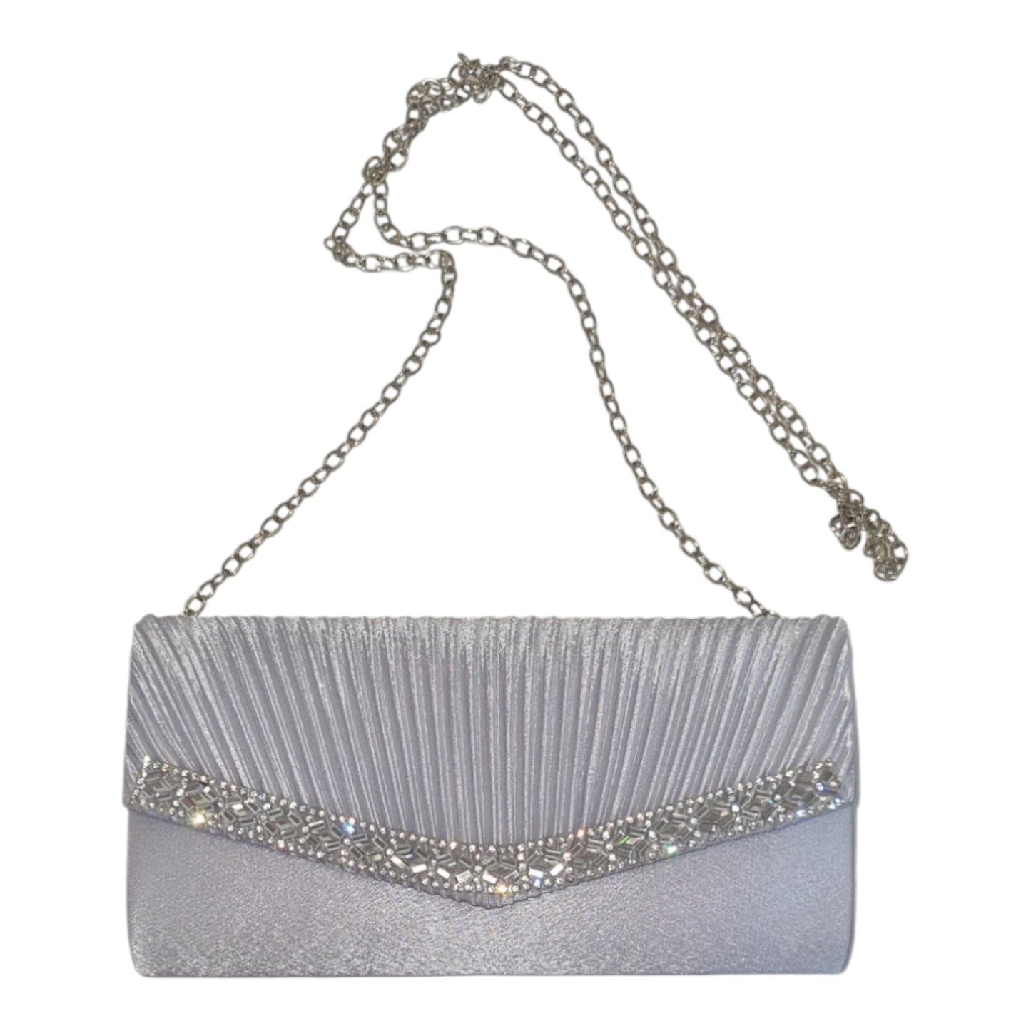 Silver occasion bag with chain strap. Only used once