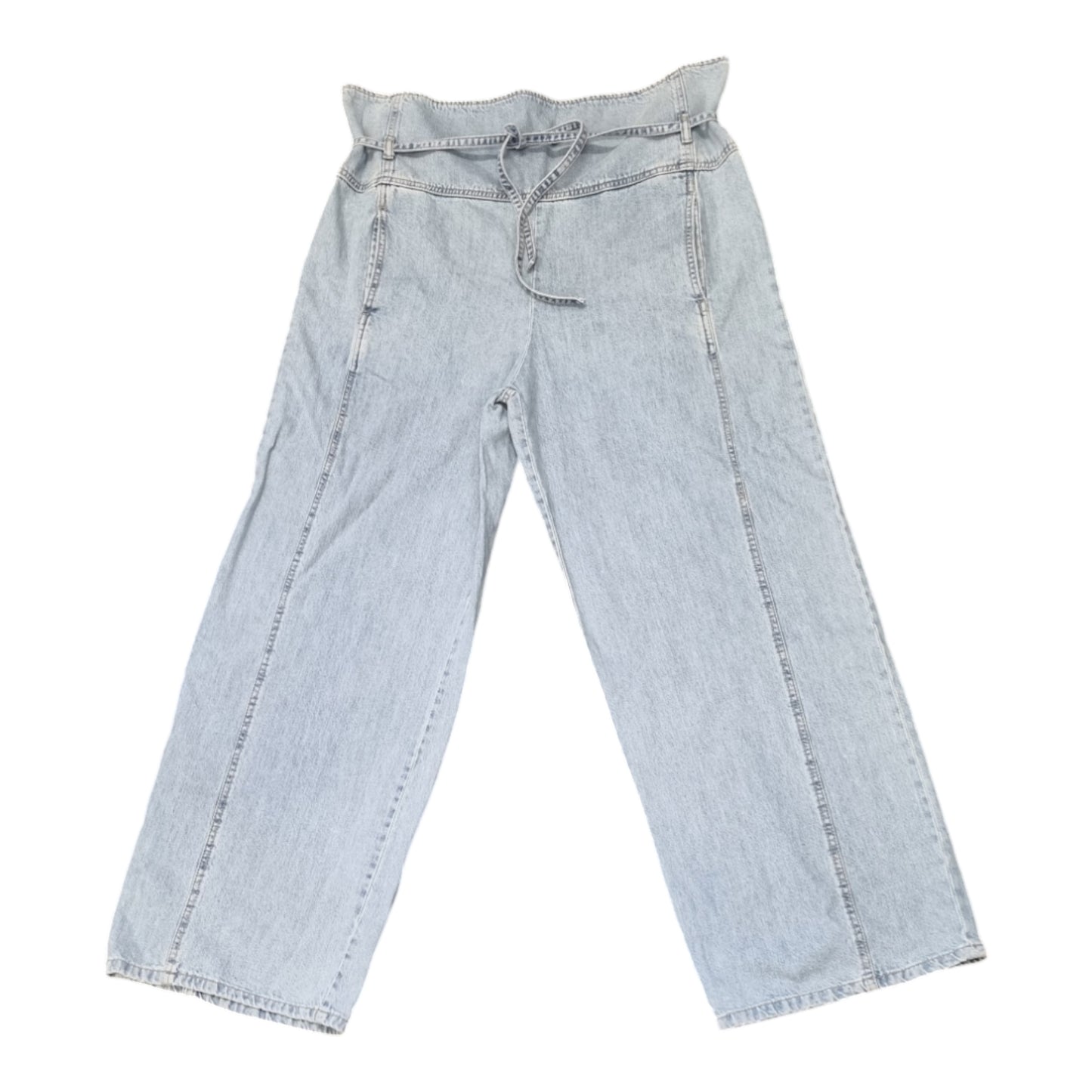 Zara high waisted belted wide leg jeans