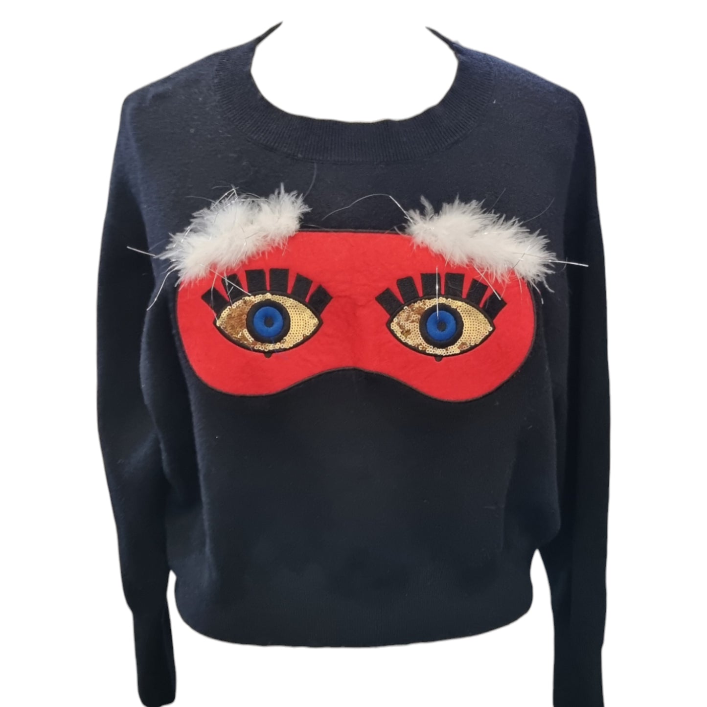 Zara eye mask motif jumper