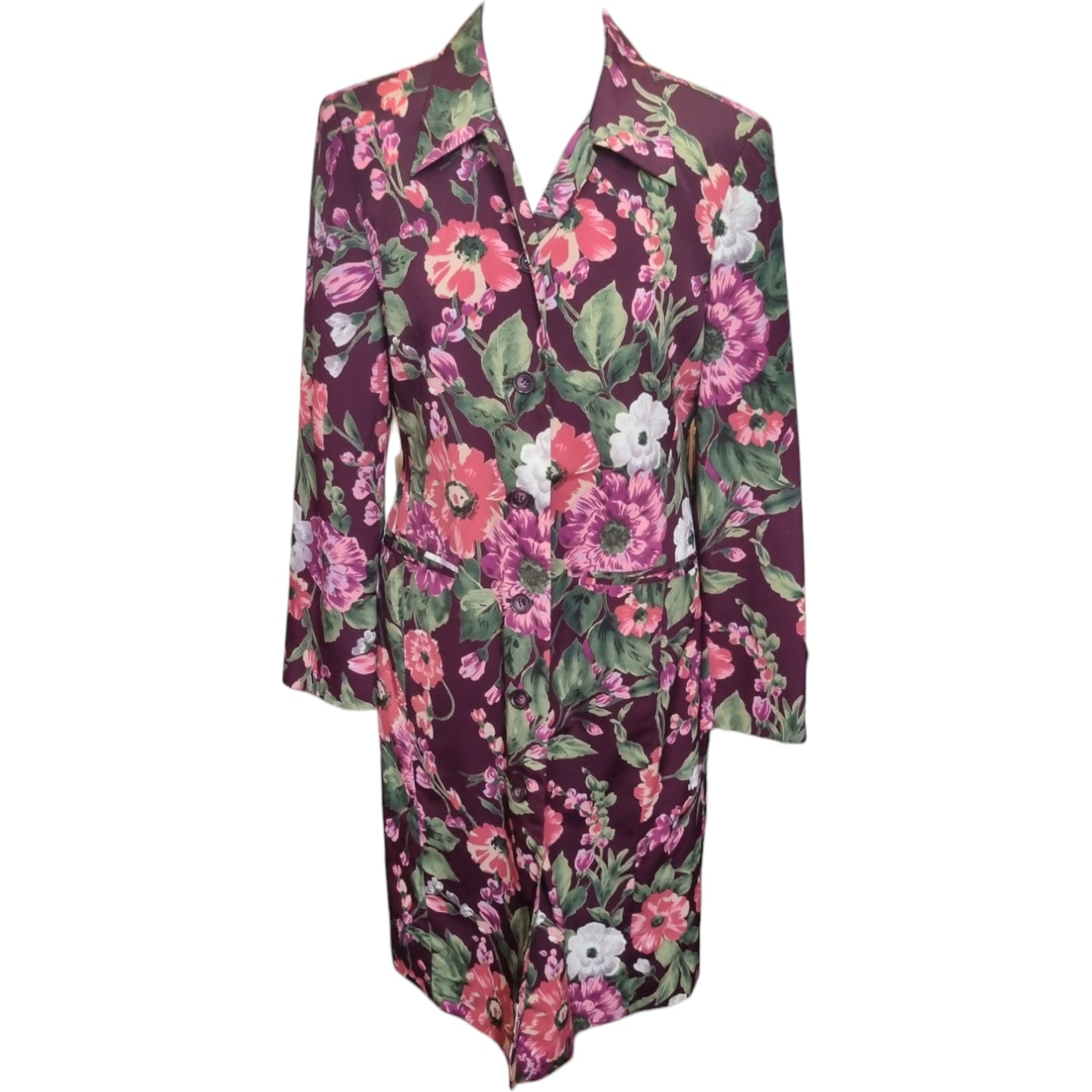 Whistles floral coloured midi lightweight jacket