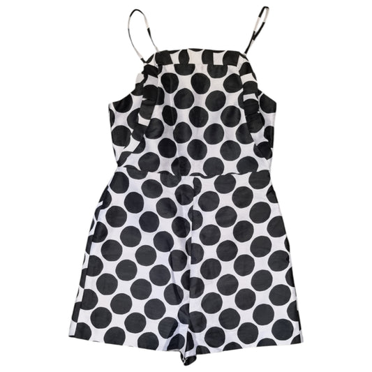 Topshop strappy large polka dot playsuit