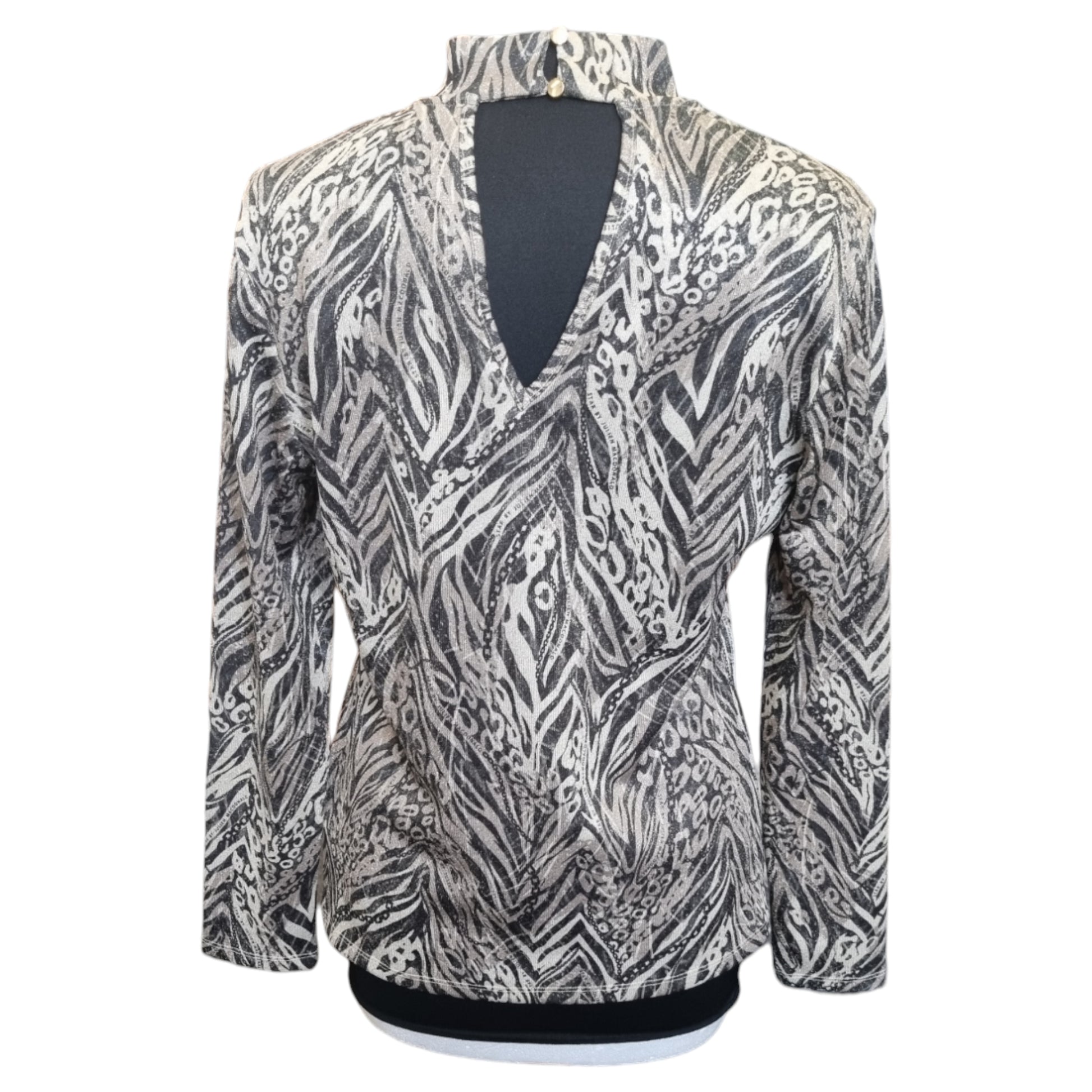 Julien Macdonald animal print glitter high neck jumper (brand new with tags)