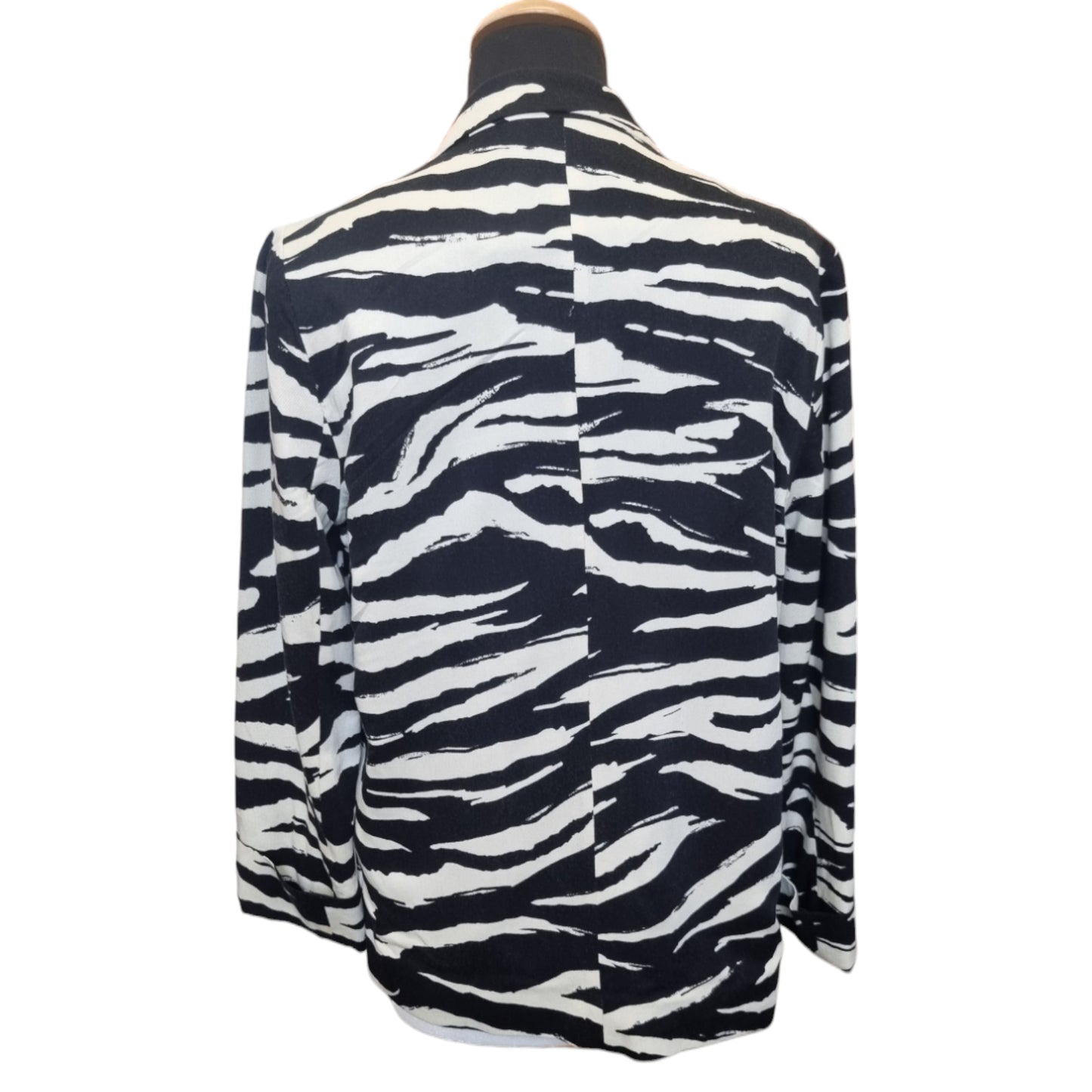 Very zebra print button fastening blazer