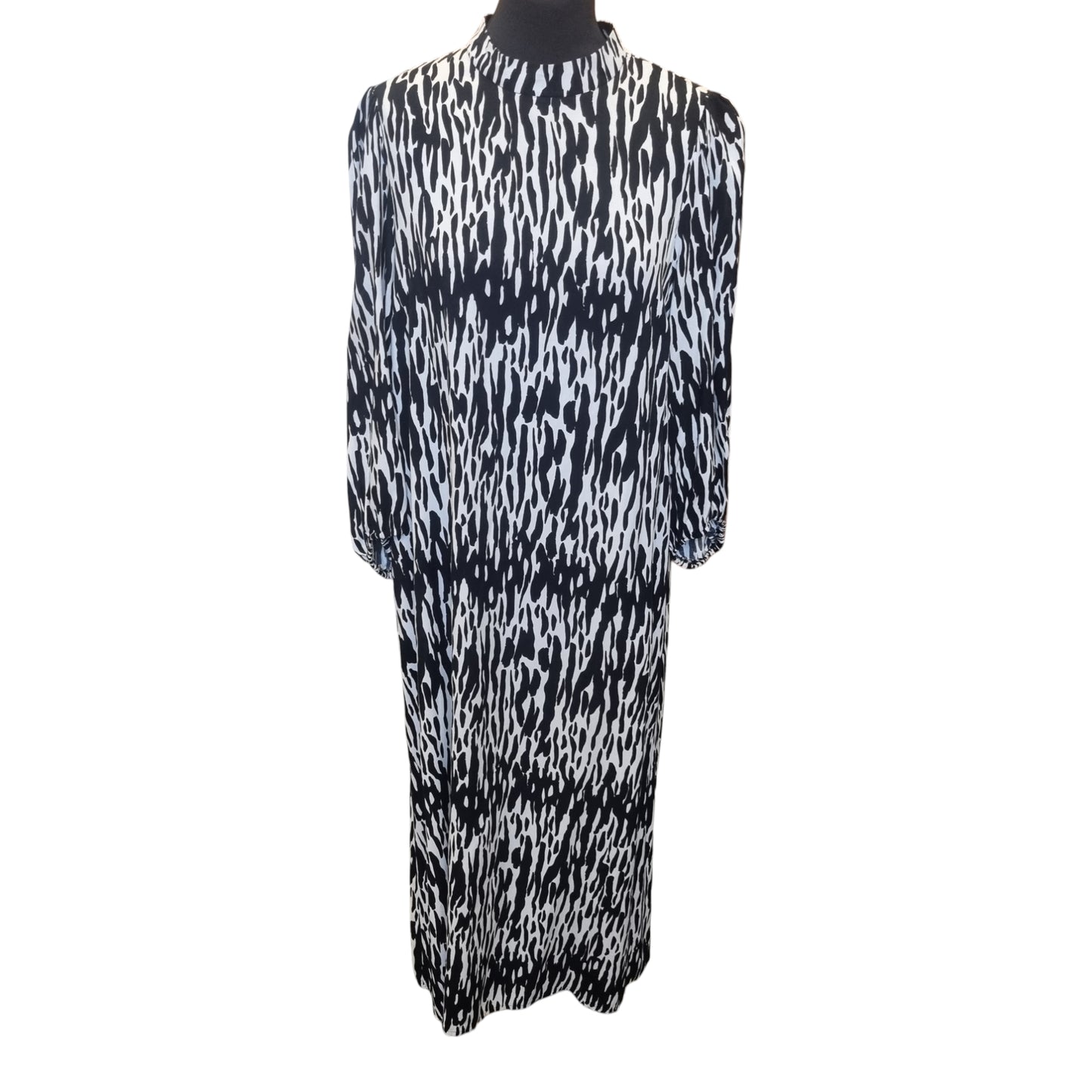 New Look high neck long sleeved zebra print maxi dress