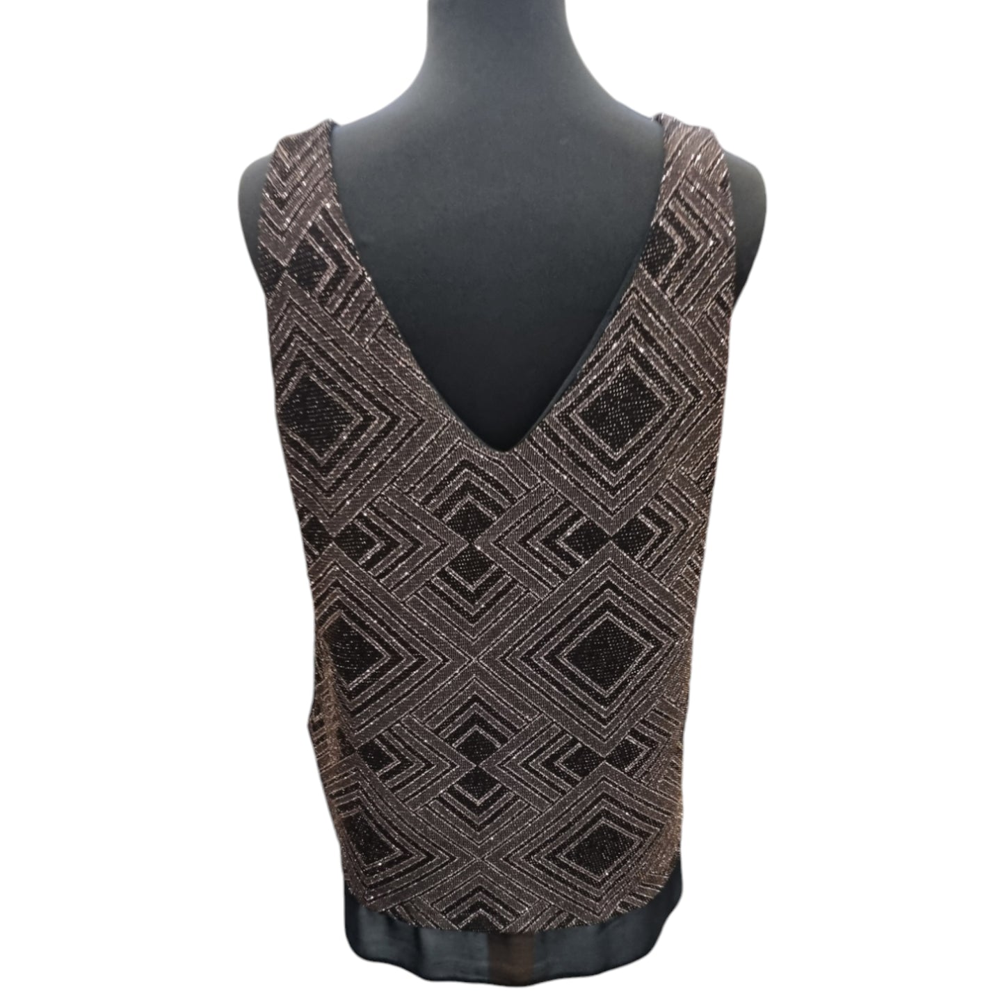 Debenhams sleeveless v-neck sparkle top