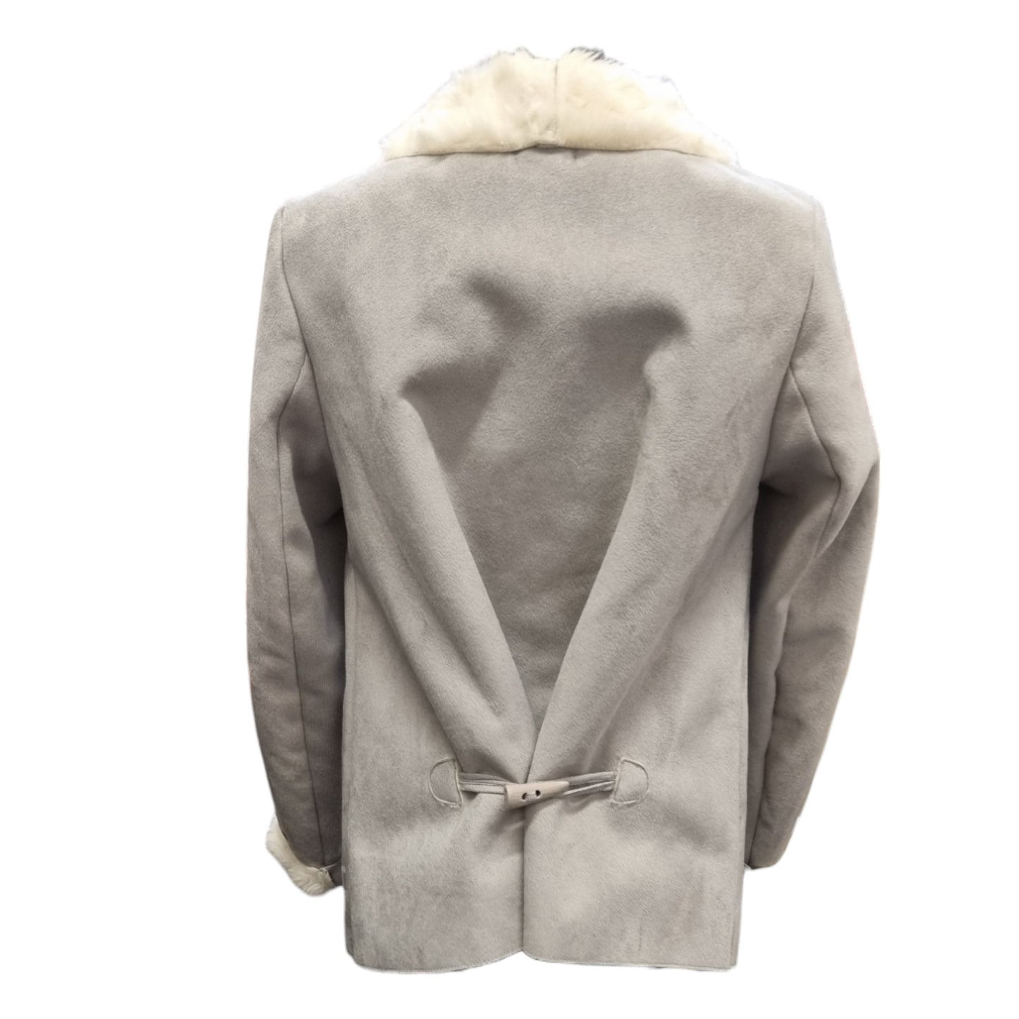 George fur collar and wrist grey jacket