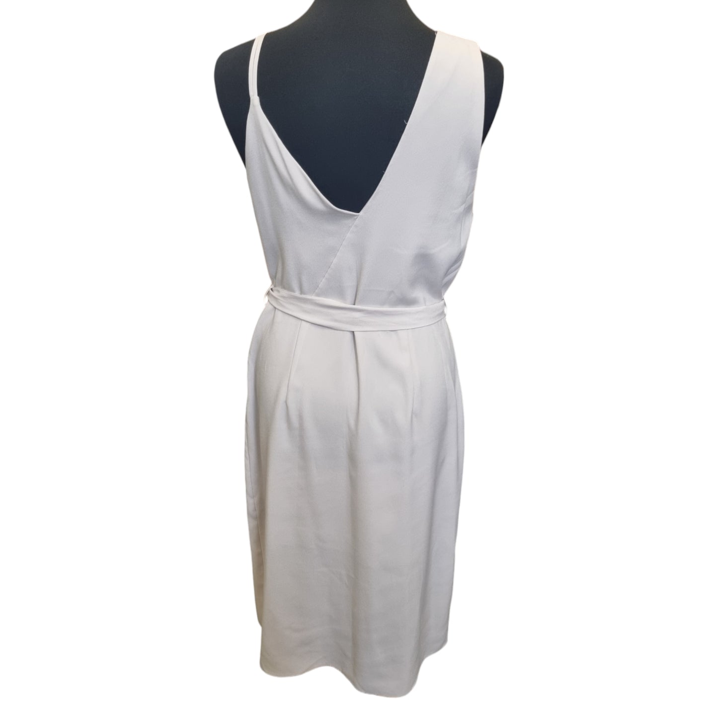 River Island v neck front and back belted dress