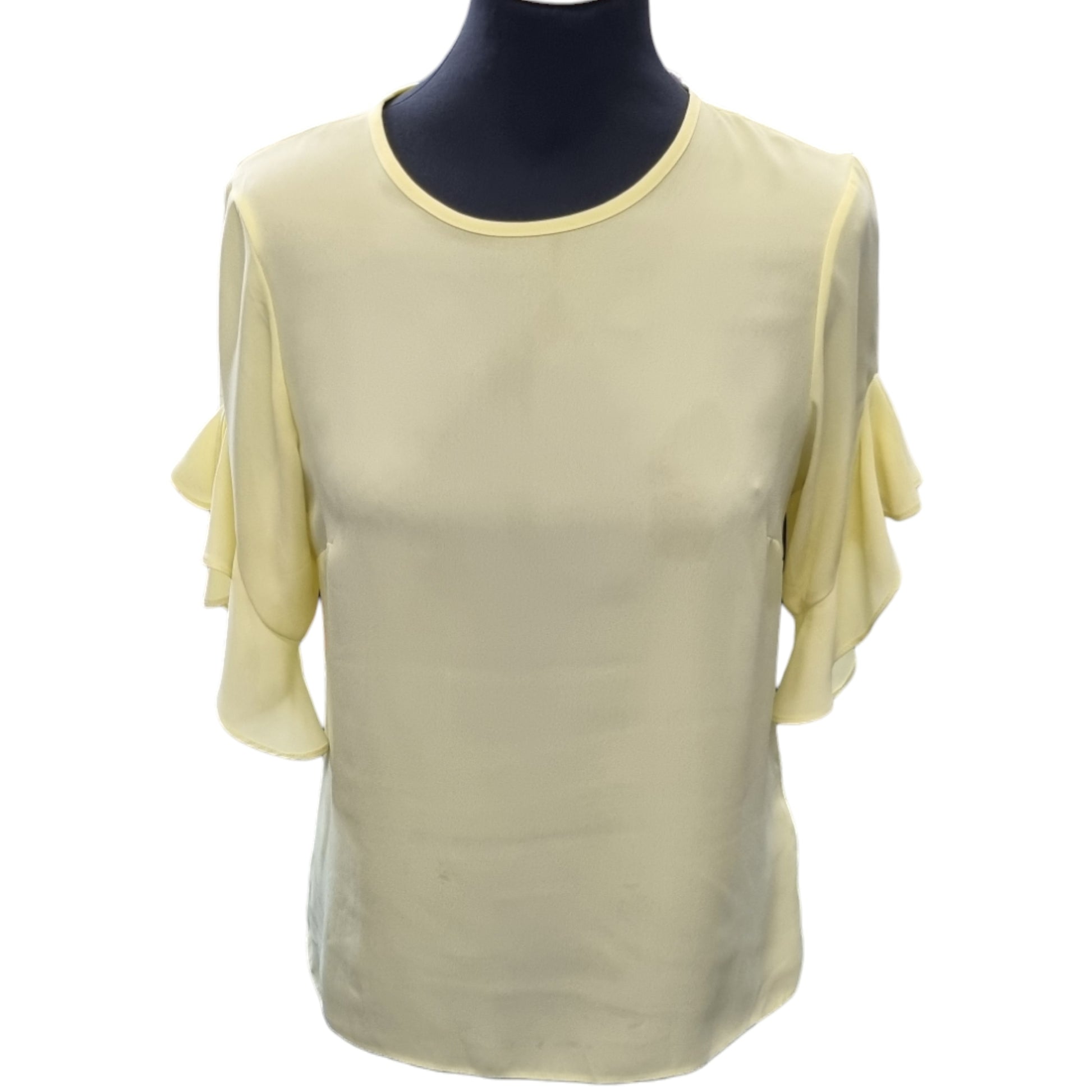 Dorothy Perkins frill sleeve yellow blouse
