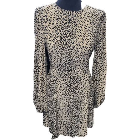 & Other Stories animal print long sleeved mini dress