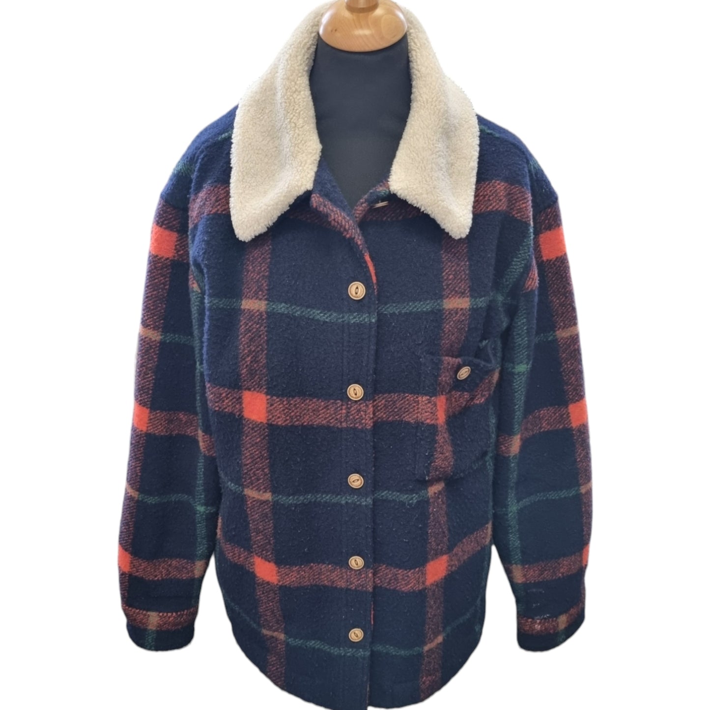 Superdry oversize teddy collar shacket