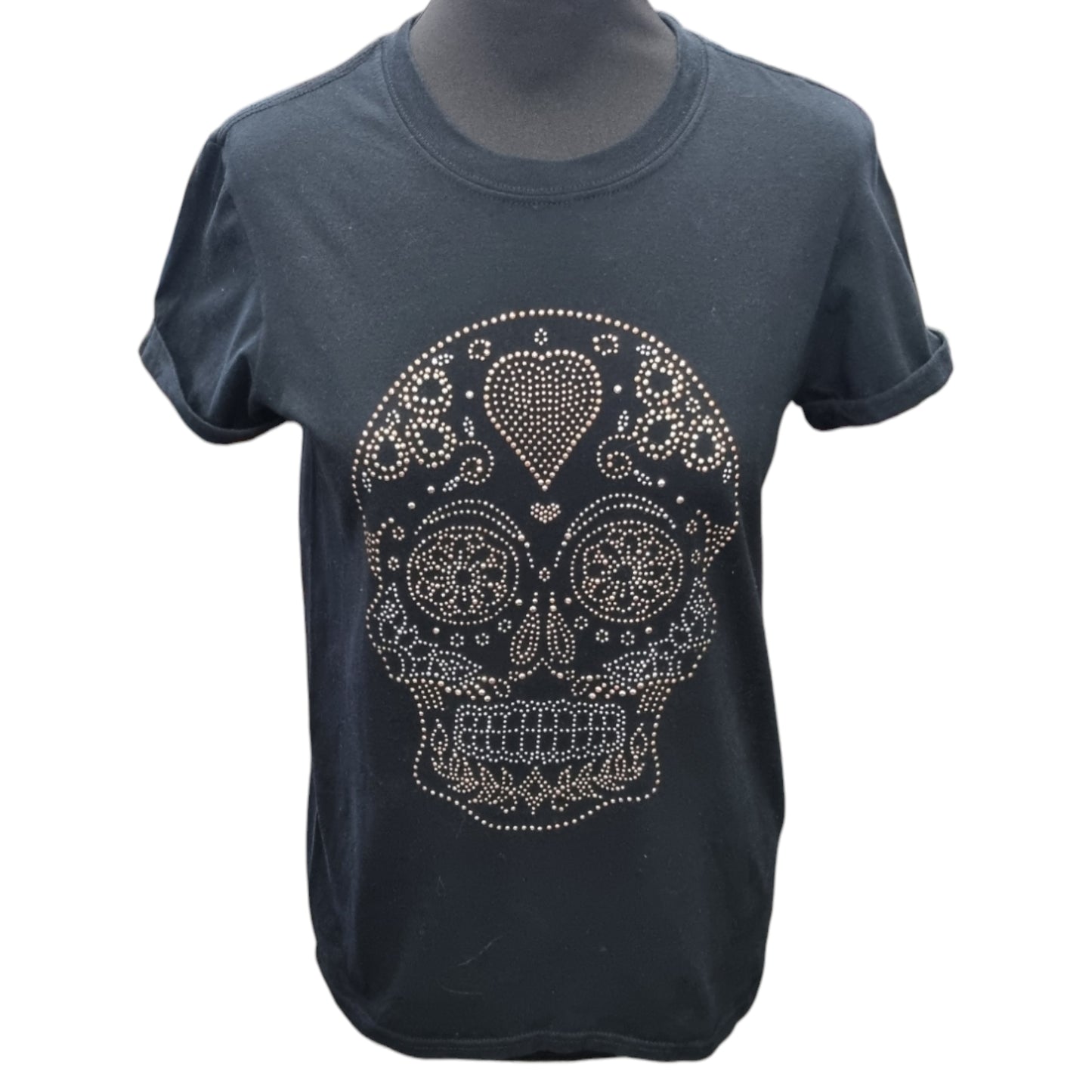 River Island diamanté skull t-shirt