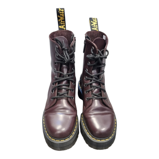 Burgundy platform zip Dr Martens