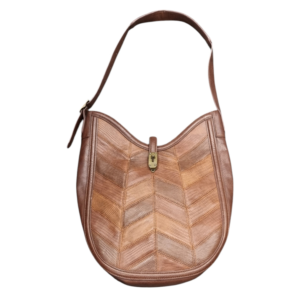 French Connection large brown vintage look shoulder bag