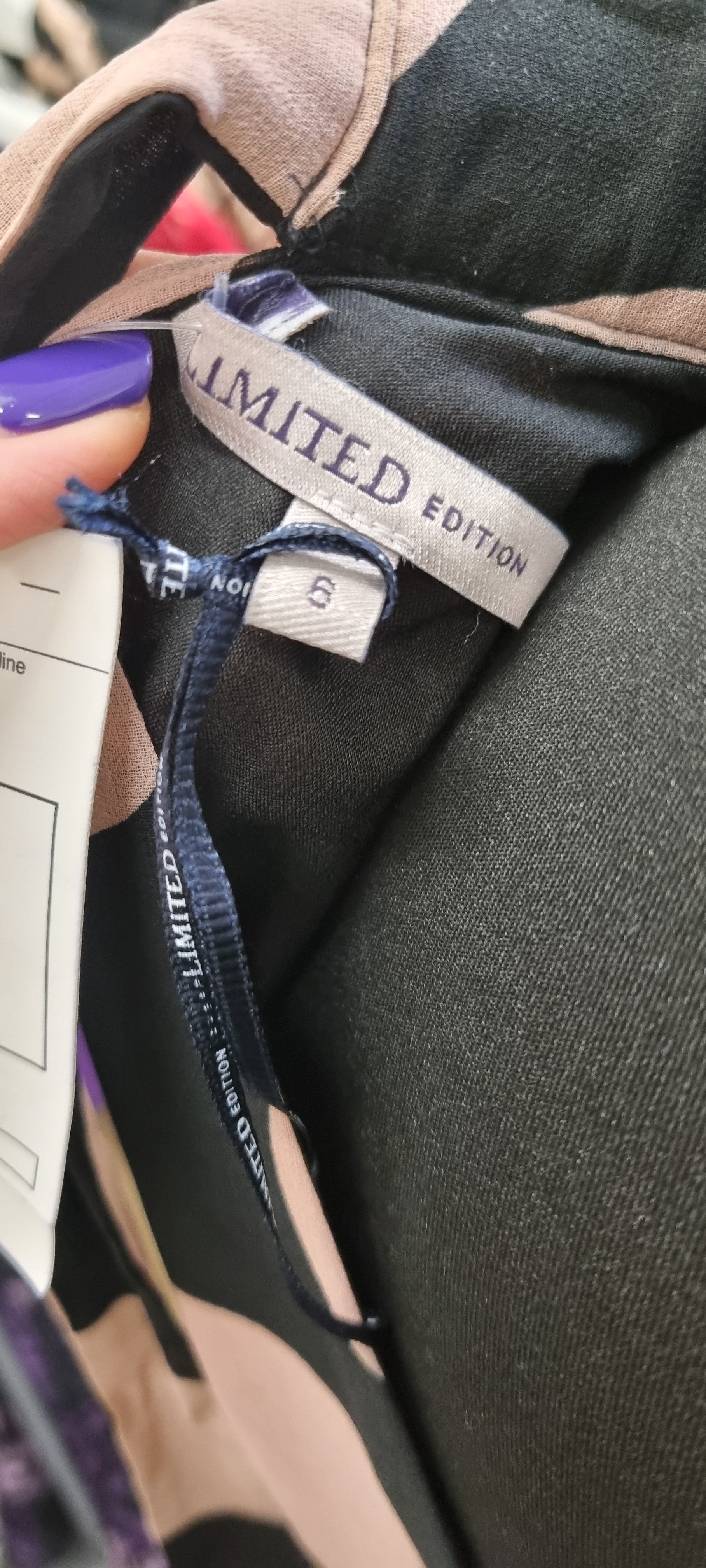 M&S long sleeved high tie neck spot mini dress (brand new with tags)