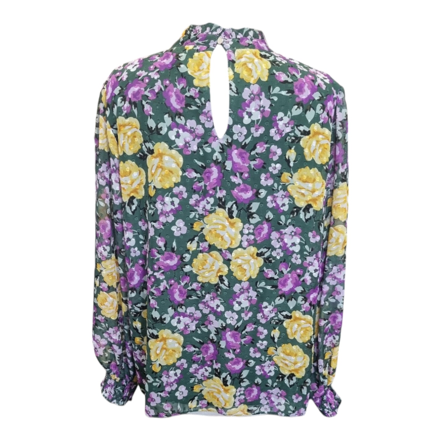 Billie & Blossom high neck floral long sleeved blouse