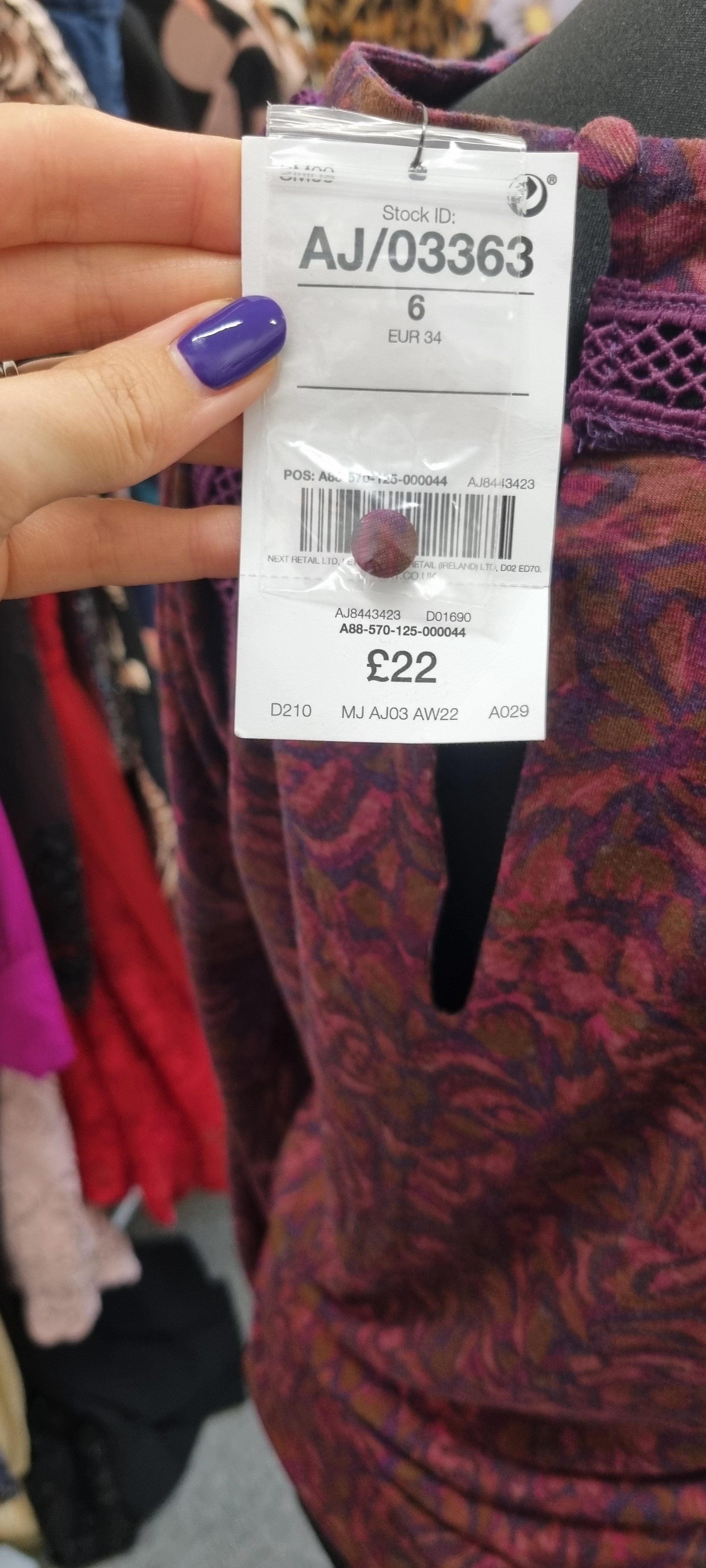 Next long sleeved print top (brand new with tags)