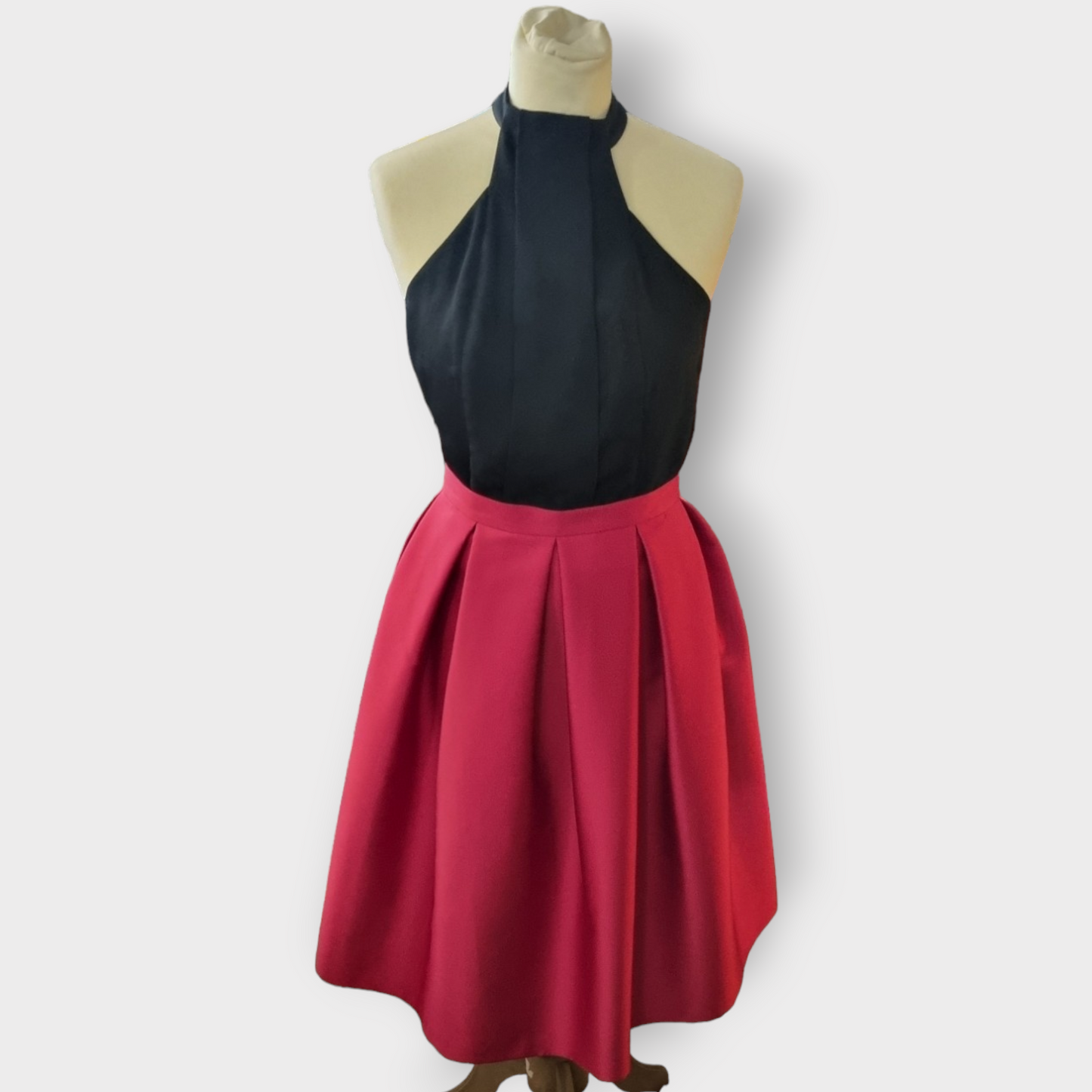 Topshop red skater skirt