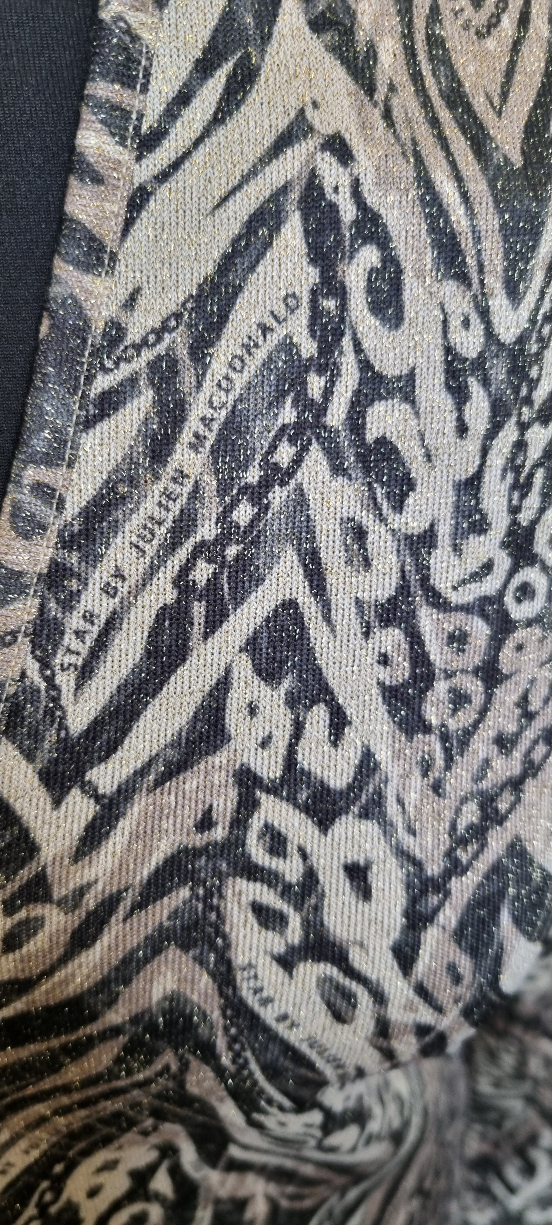 Julien Macdonald animal print glitter high neck jumper (brand new with tags)
